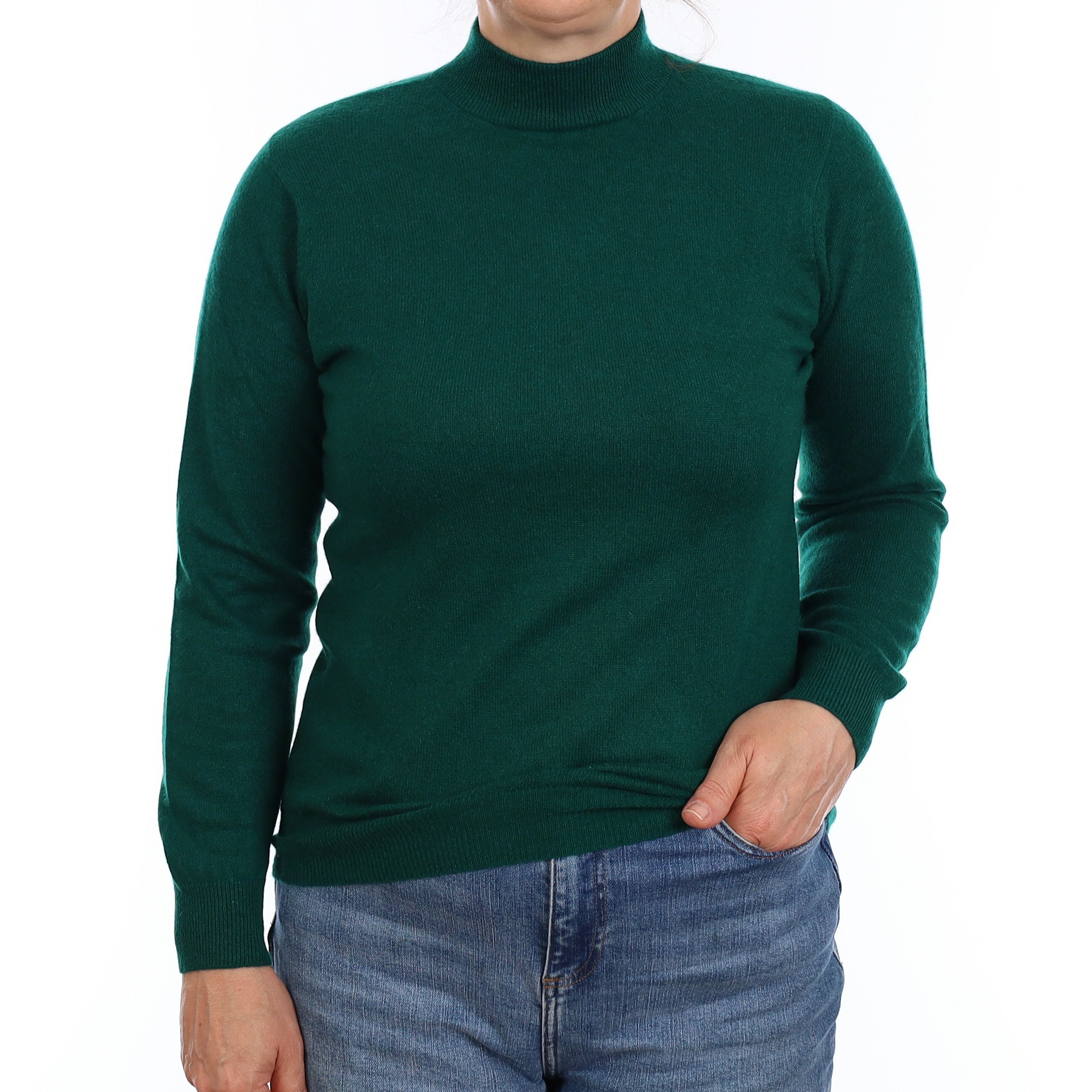 Racing Green Cashmere Turtleneck Jumper Medium