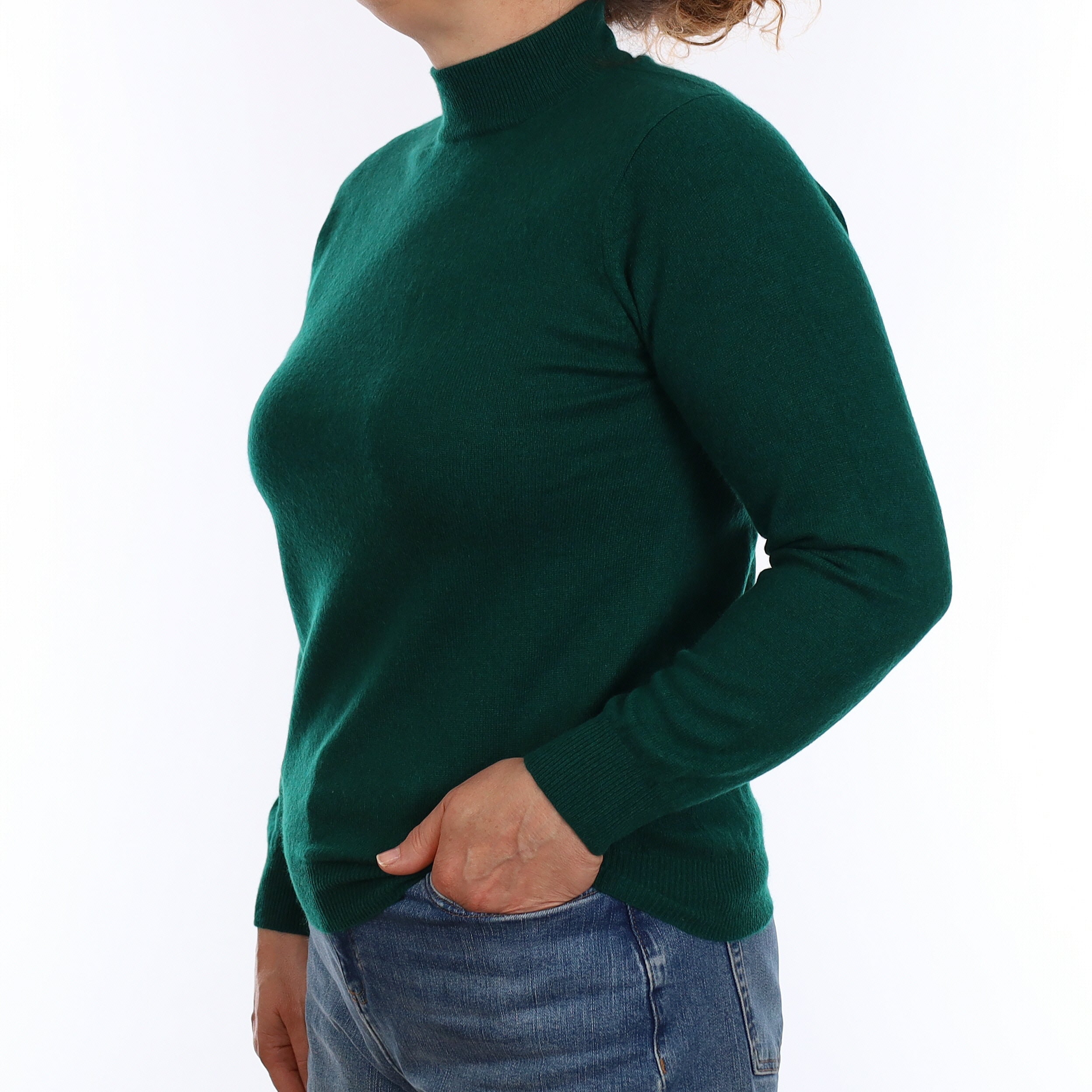 Racing Green Cashmere Turtleneck Jumper Medium
