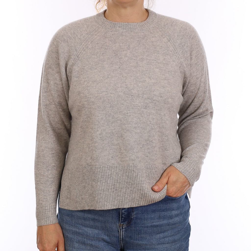Whistles Smoke Grey Cashmere Crew Neck Jumper Medium