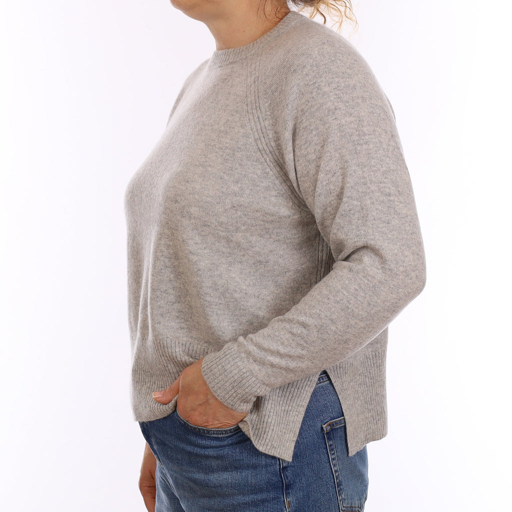 Whistles Smoke Grey Cashmere Crew Neck Jumper Medium