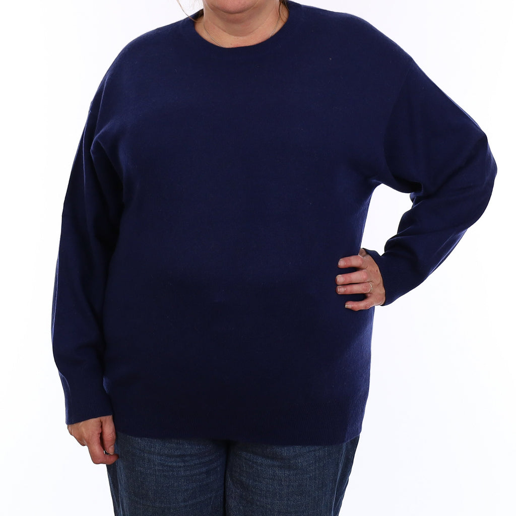 French Navy Cashmere Crew Neck Jumper XXL