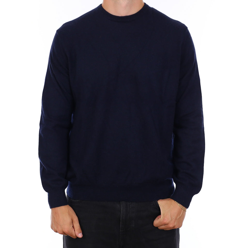 Men's Navy Cashmere Crew Neck Jumper XXL
