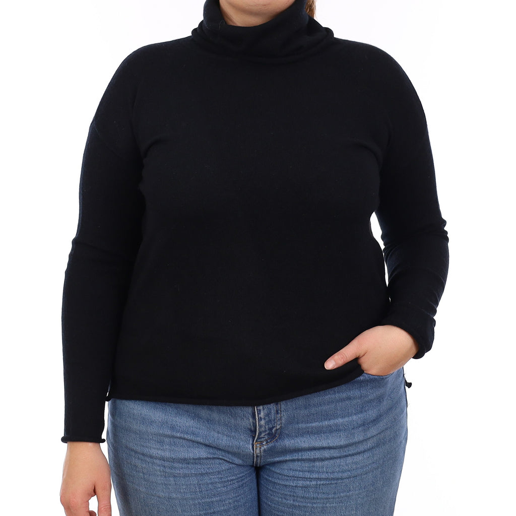 Riani Black Cashmere Cowl Neck Jumper Large