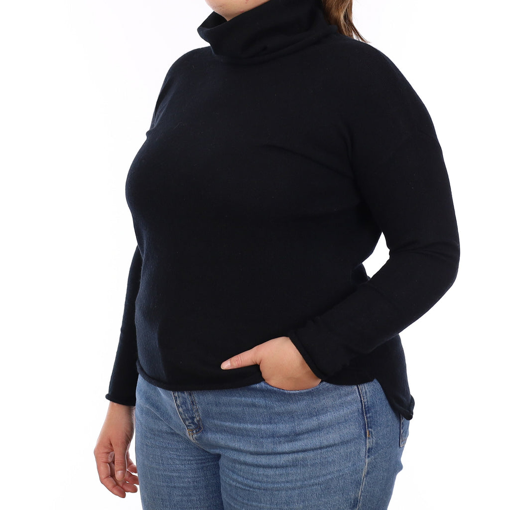 Riani Black Cashmere Cowl Neck Jumper Large