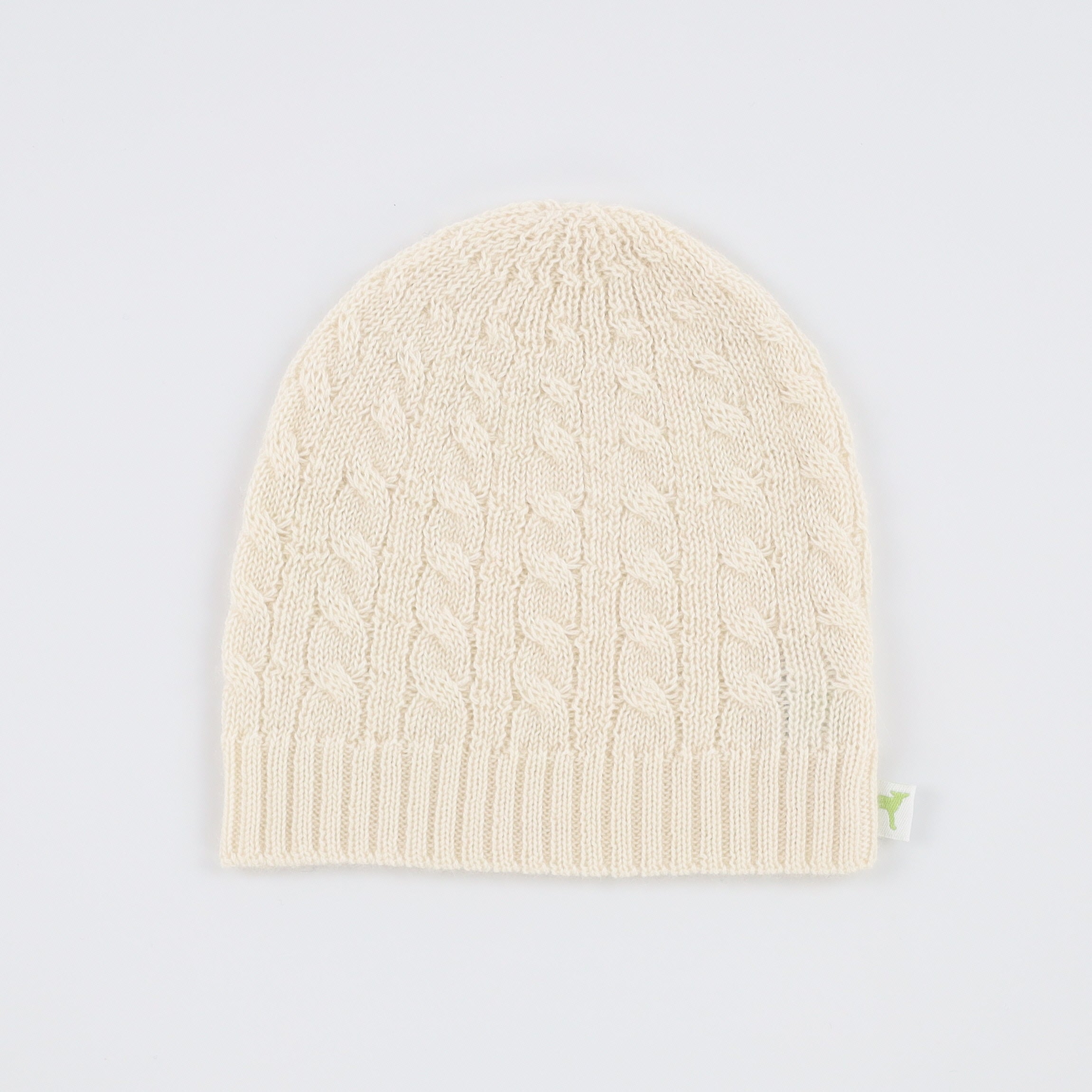 Brand New Ivory Cable Cashmere Baby Beanie 0-9 Months