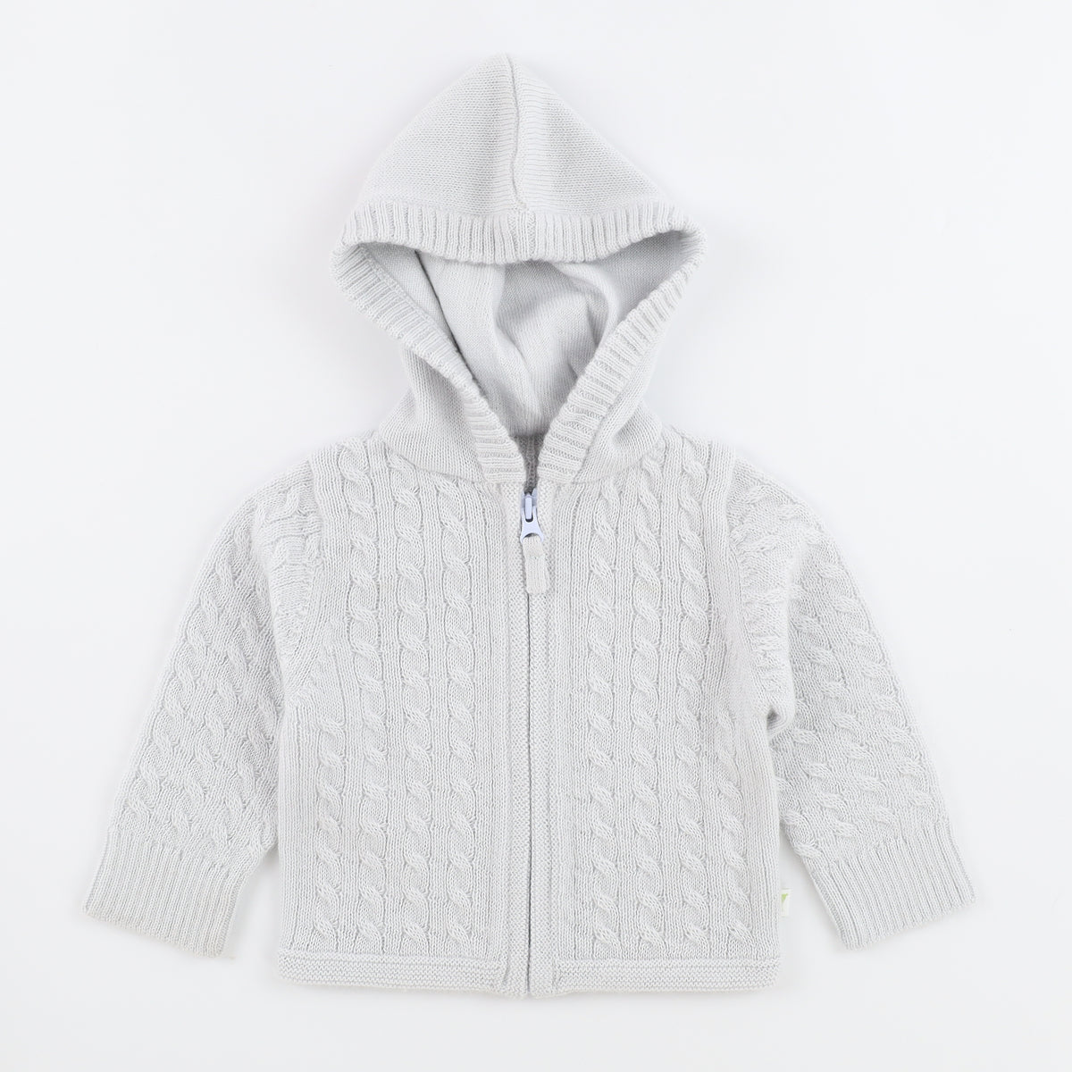 Brand New Ice Blue Cable Cashmere Baby Cardigan 6-9 Months