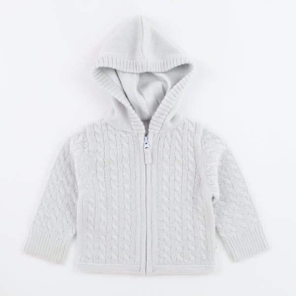Brand New Ice Blue Cable Cashmere Baby Cardigan 6-9 Months