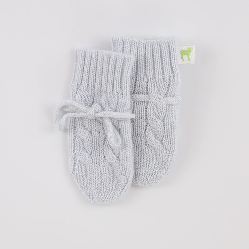 Brand New Ice Blue Cashmere Baby Mittens Newborn