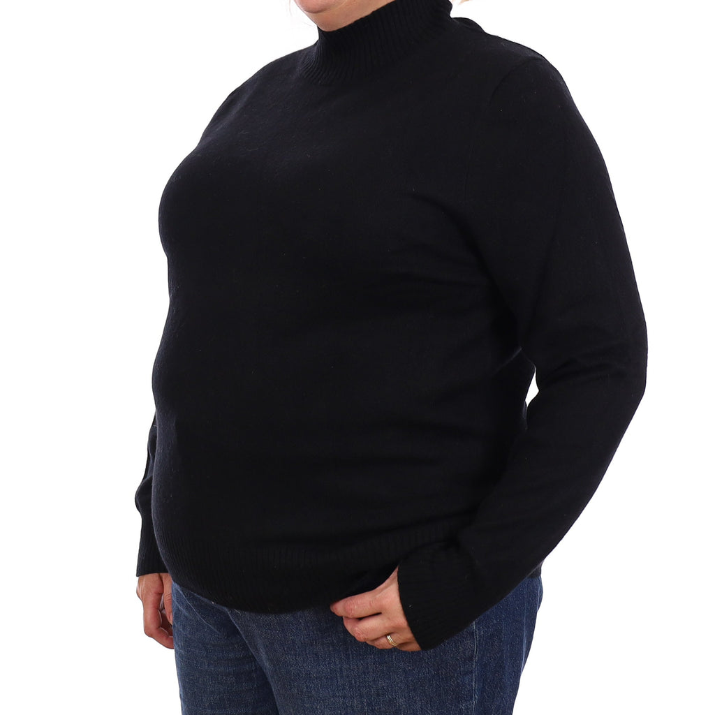 Black Cashmere Turtleneck Jumper Extra Large