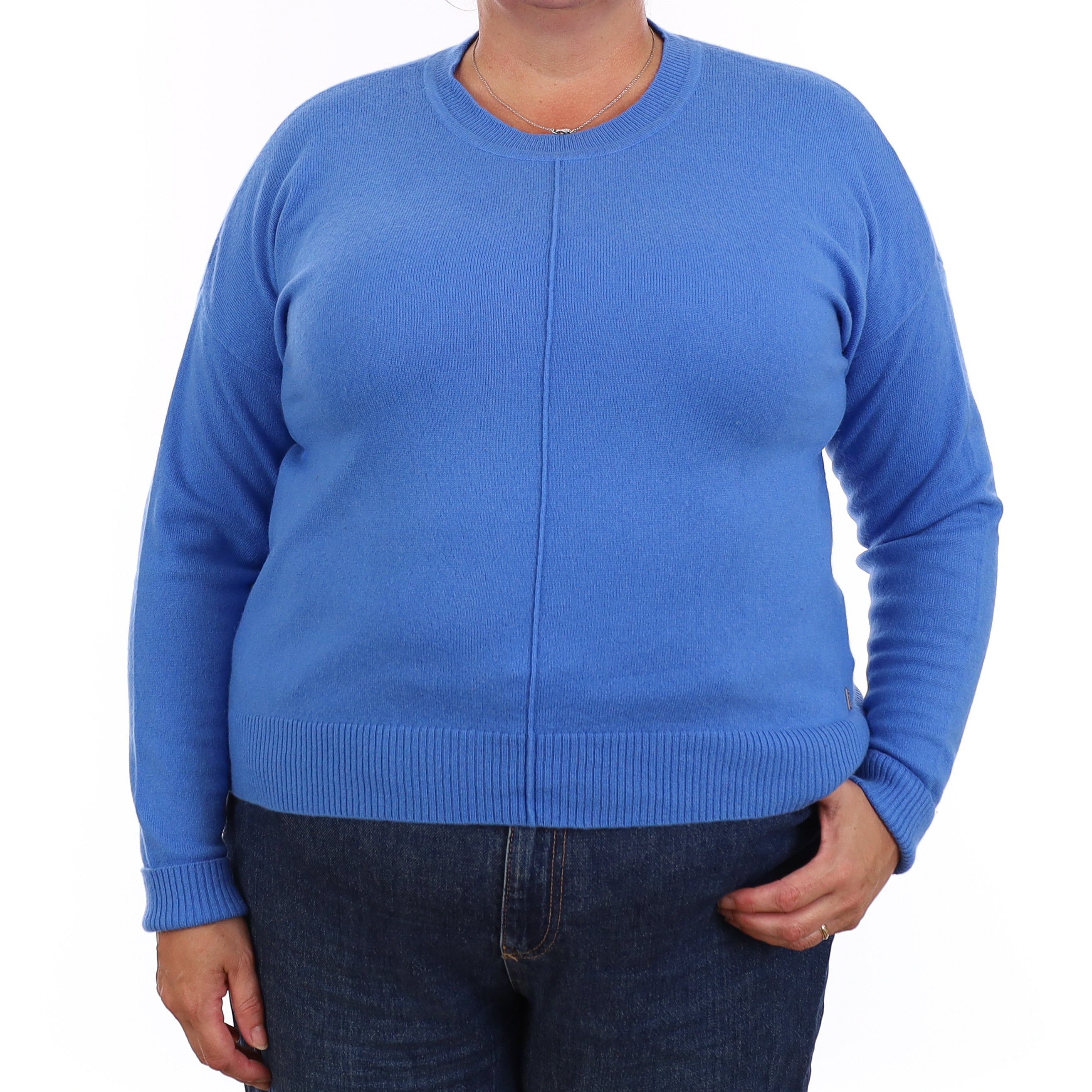 Cornflour Blue Cashmere Boxy Crew Neck Jumper Extra Large
