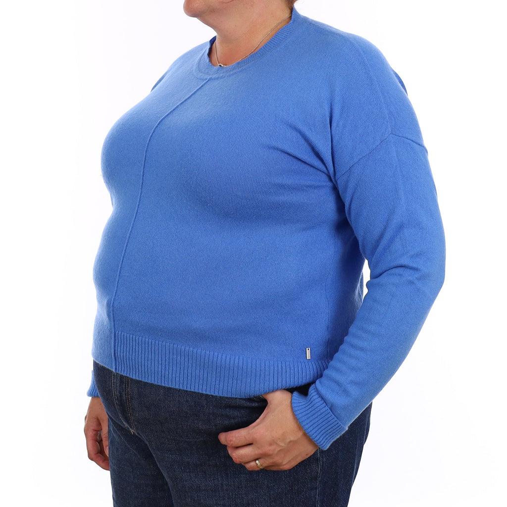 Cornflour Blue Cashmere Boxy Crew Neck Jumper Extra Large