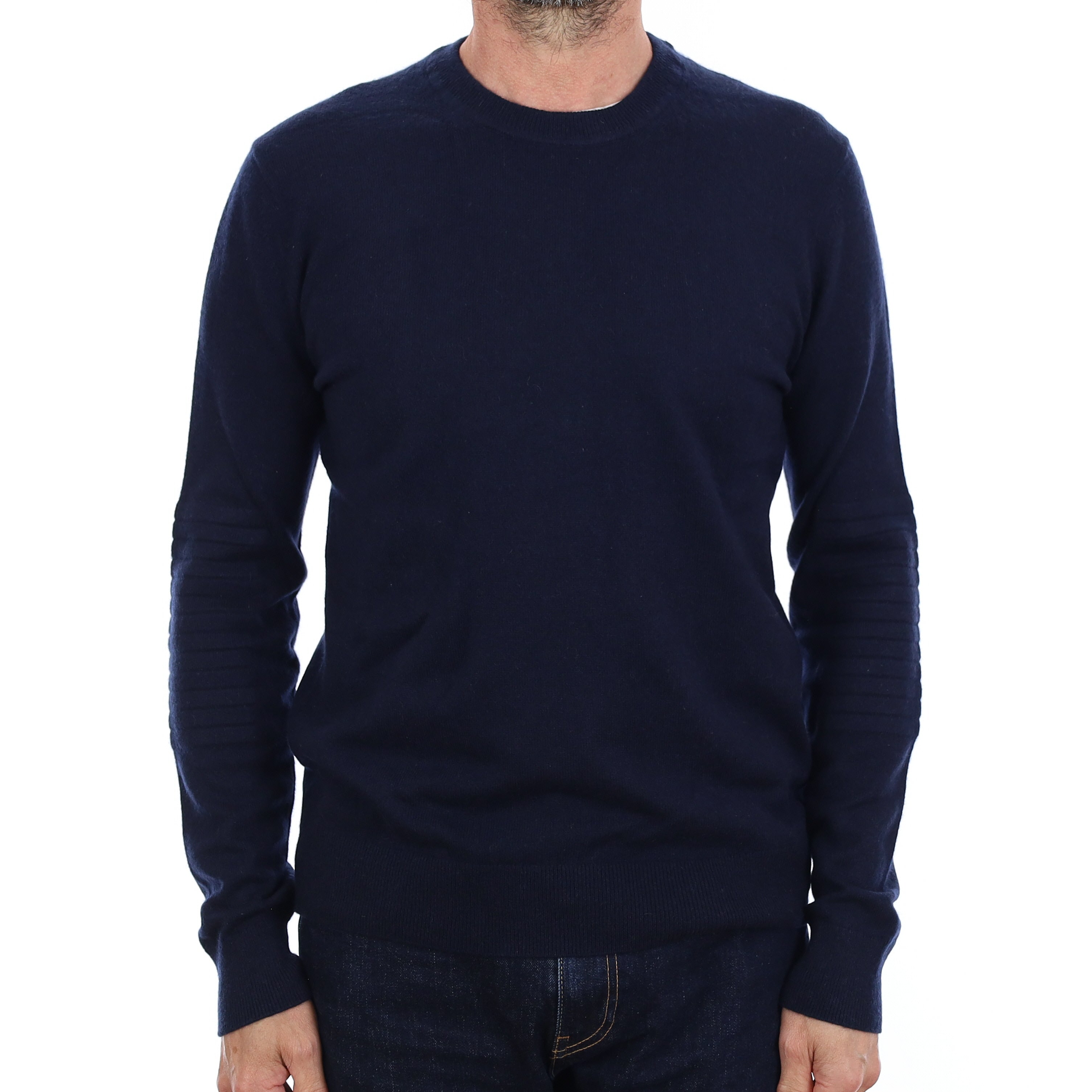 Men's Navy Cashmere Crew Neck Jumper Small