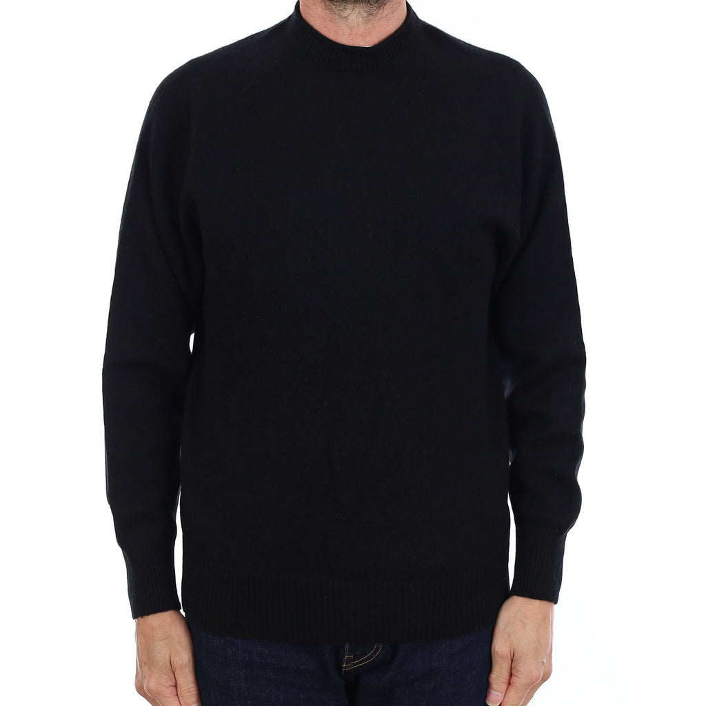 Men's Cos Black Heavy Knit Cashmere Crew Neck Jumper Small