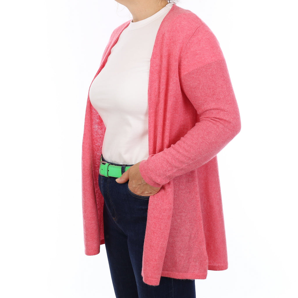 Pale Rose Cashmere Edge to Edge Cardigan Medium