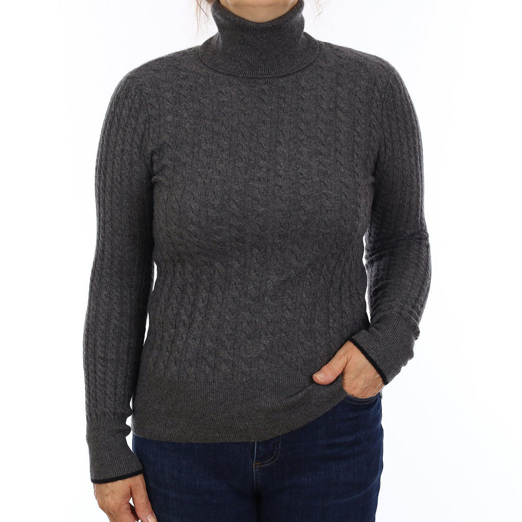 Cashmere Polo Neck Jumper Medium