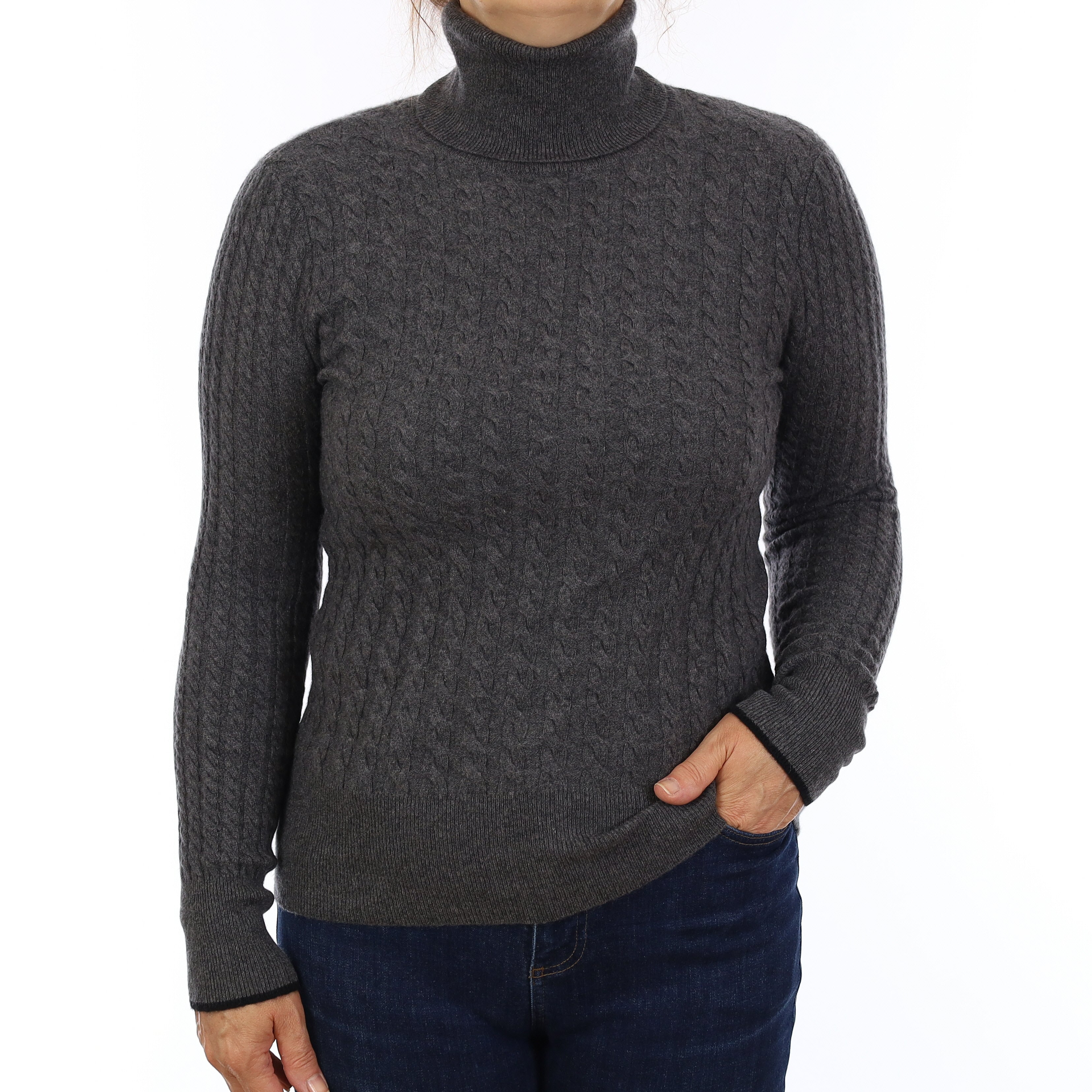 Cashmere Polo Neck Jumper Medium