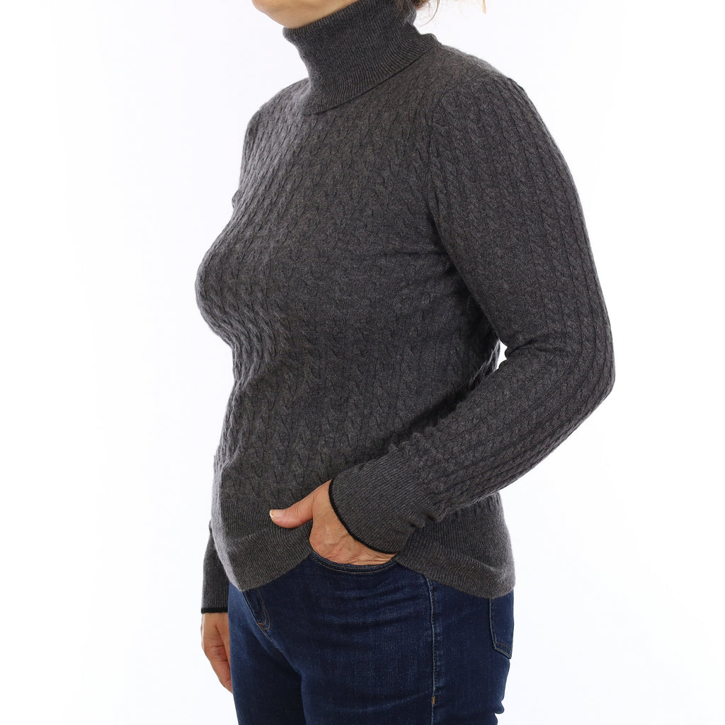Cashmere Polo Neck Jumper Medium