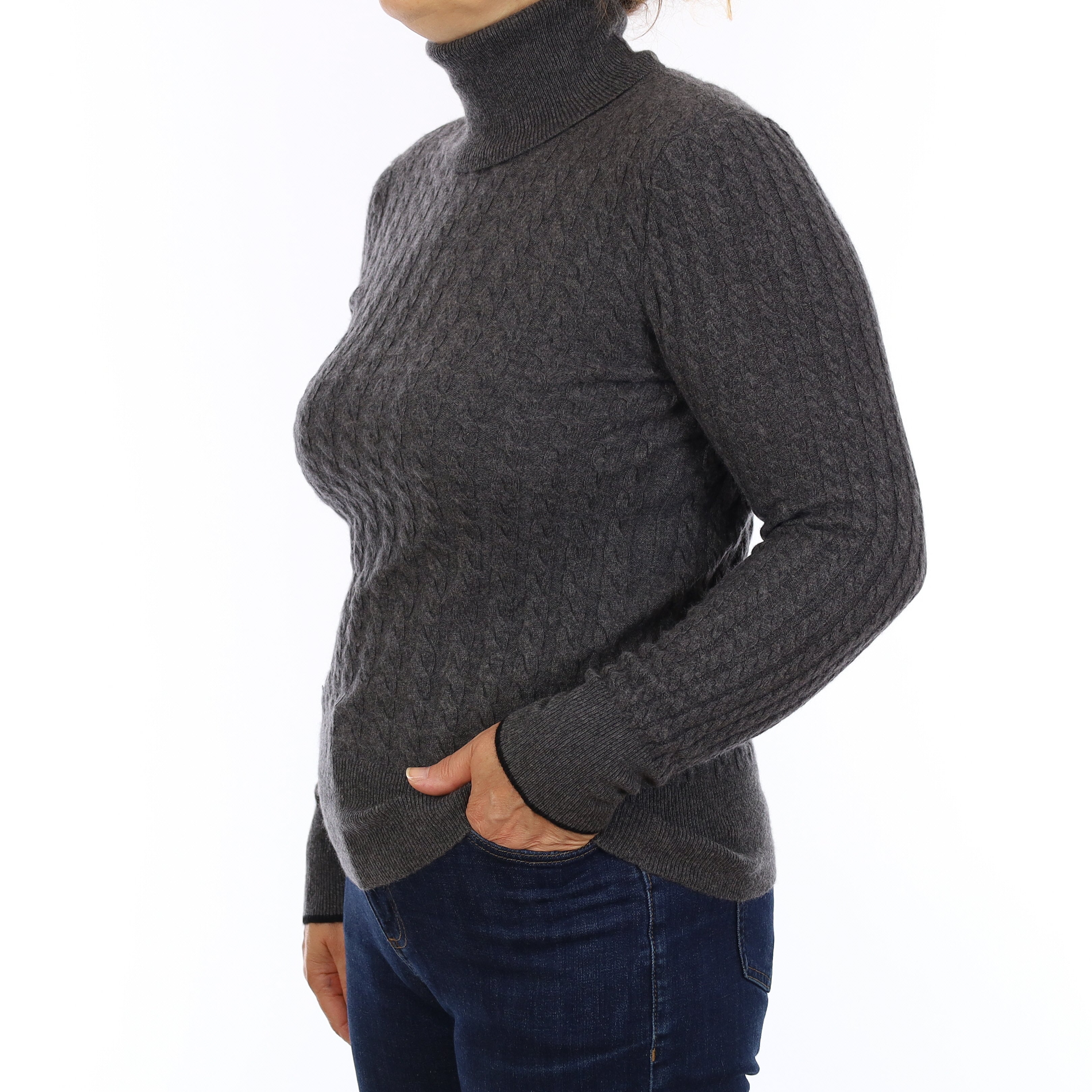 Cashmere Polo Neck Jumper Medium