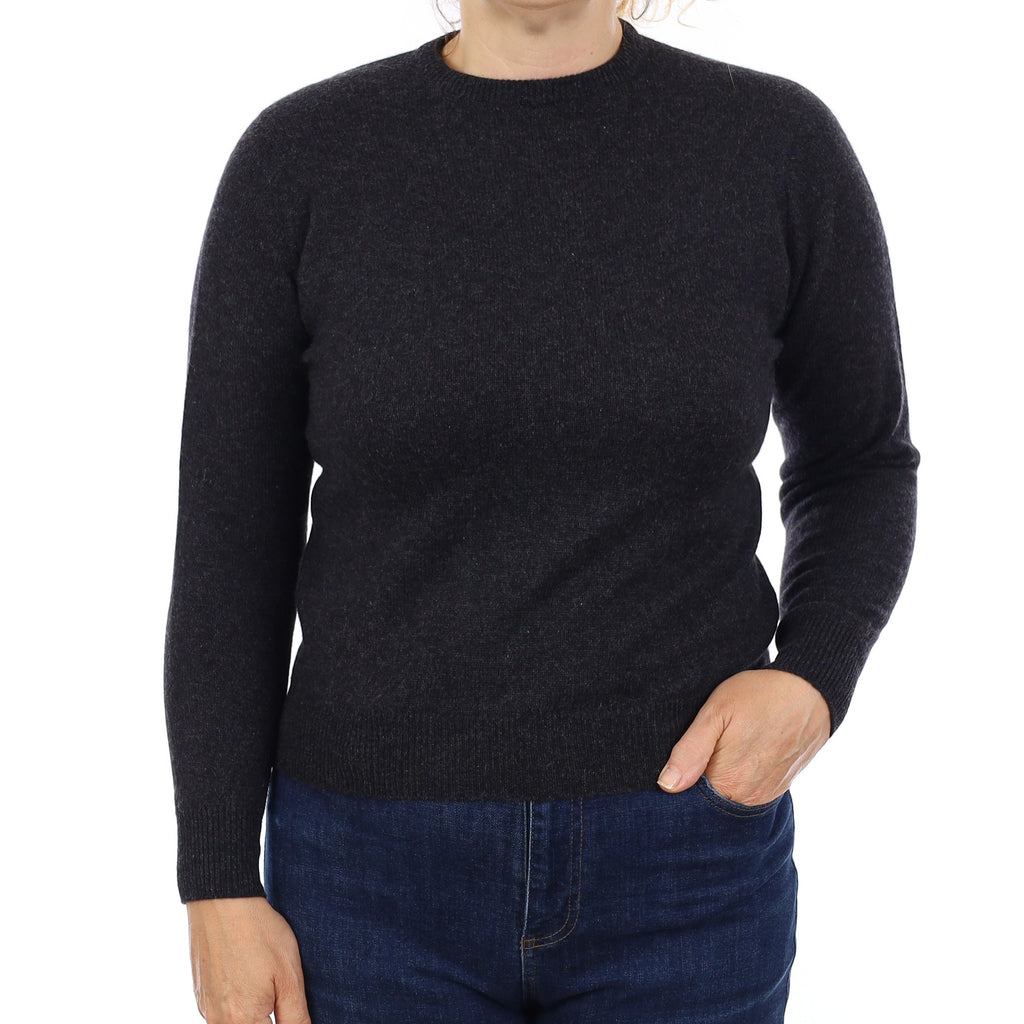 Ash Grey Vintage Scottish Cashmere Crew Neck Jumper Medium