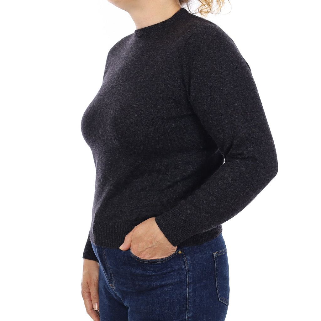 Ash Grey Vintage Scottish Cashmere Crew Neck Jumper Medium