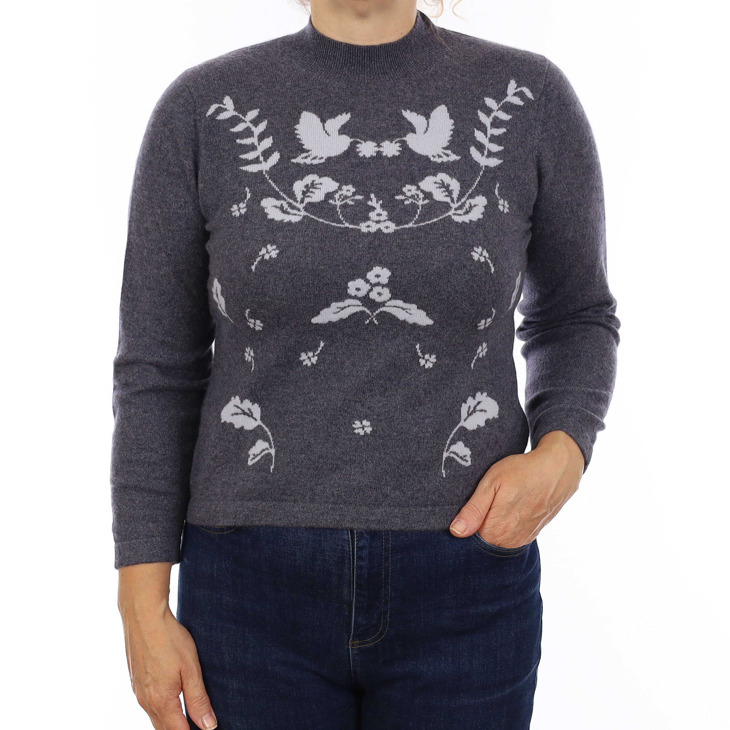 Grey Bird Design Cashmere Turtleneck Jumper Medium