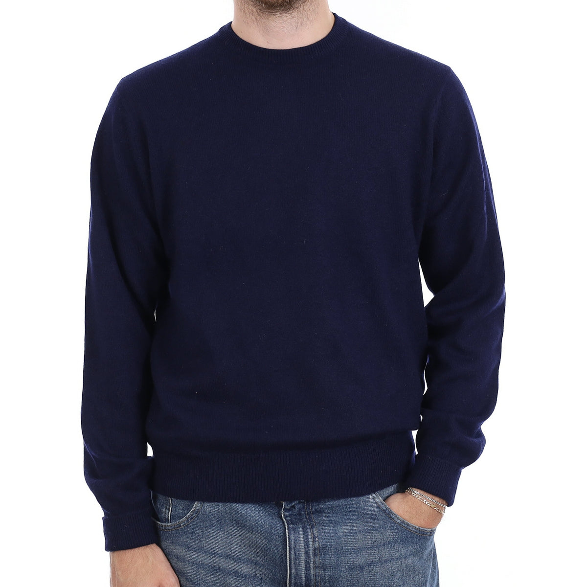 Men's Givenchy Navy Heavy Knit Cashmere Crew Neck Jumper Large