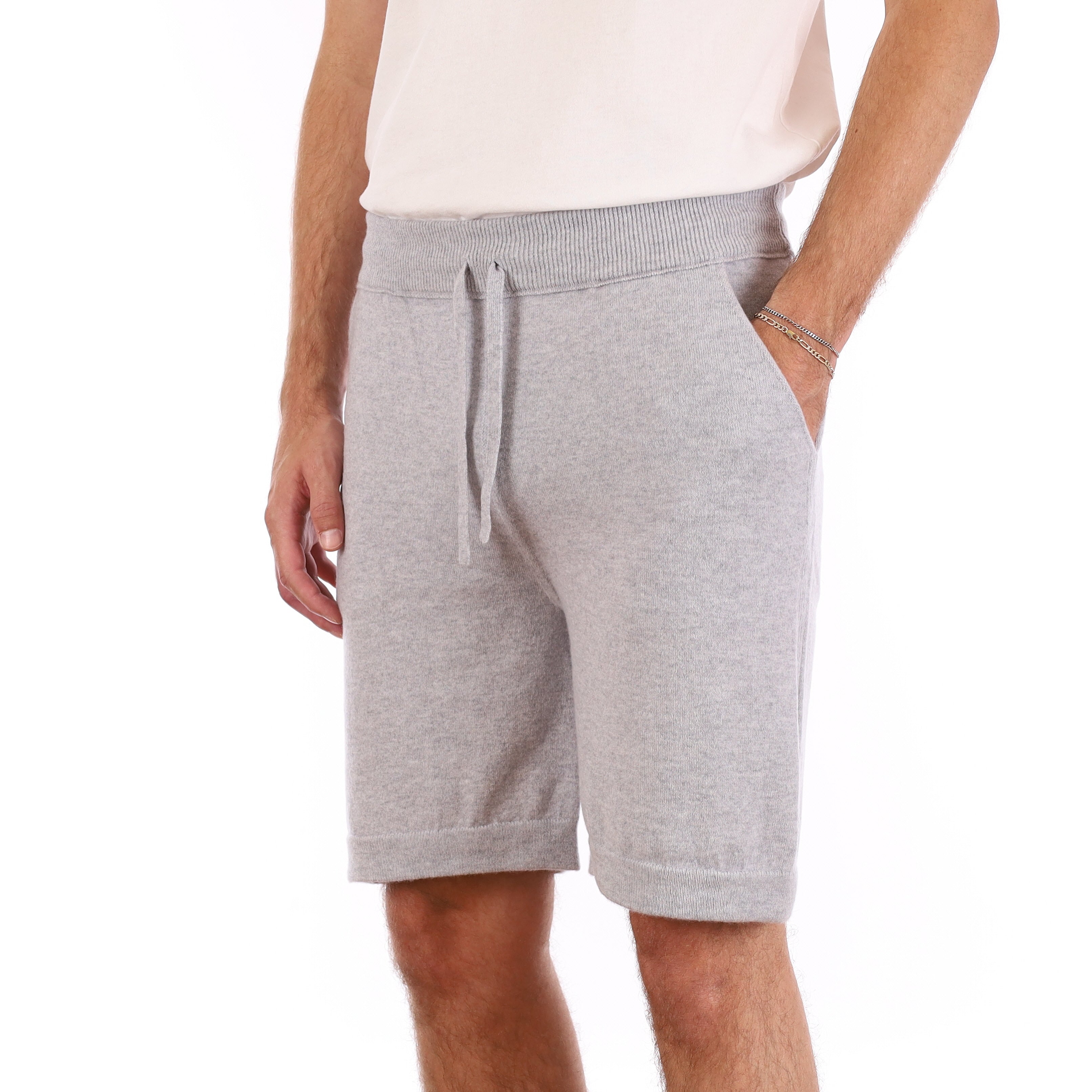 Men's Brand New Scottish Mist Grey Cashmere Lounge Shorts Medium