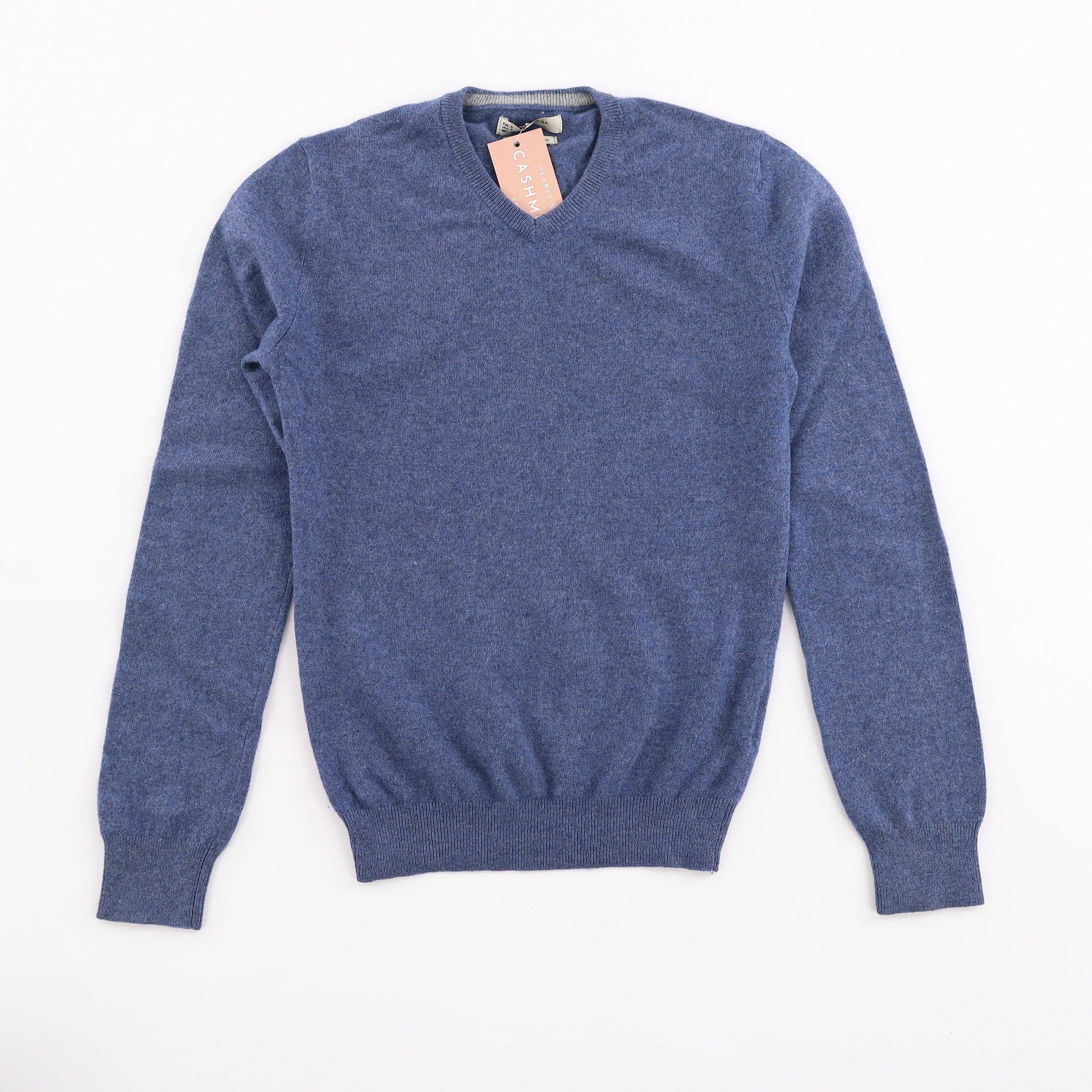 Children’s Denim Blue Cashmere Crew Neck Jumper Boys Age 12