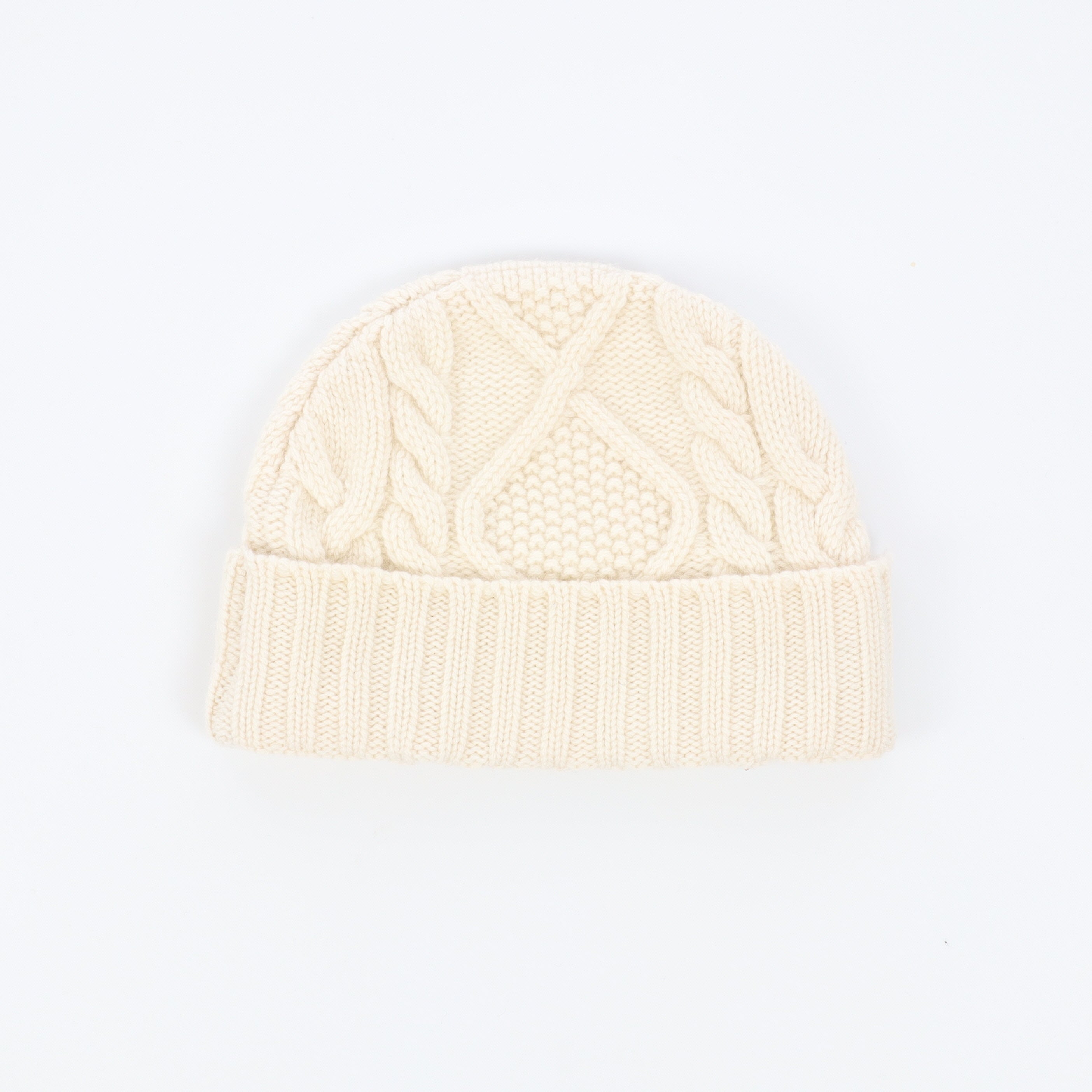 Children’s Ivory Fancy Cable Hat