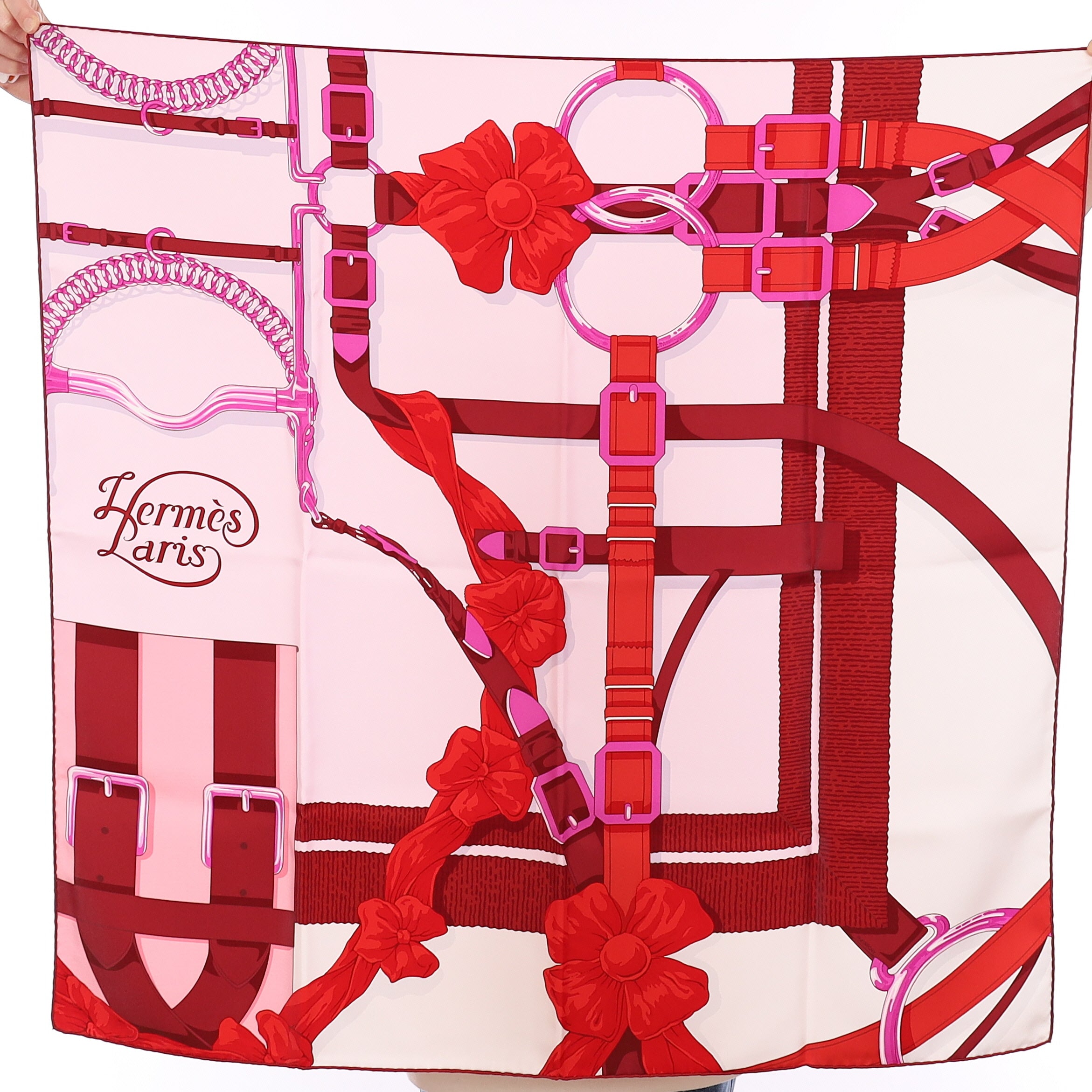 Pristine Boxed Hermès Grand Manège Detail Silk Scarf