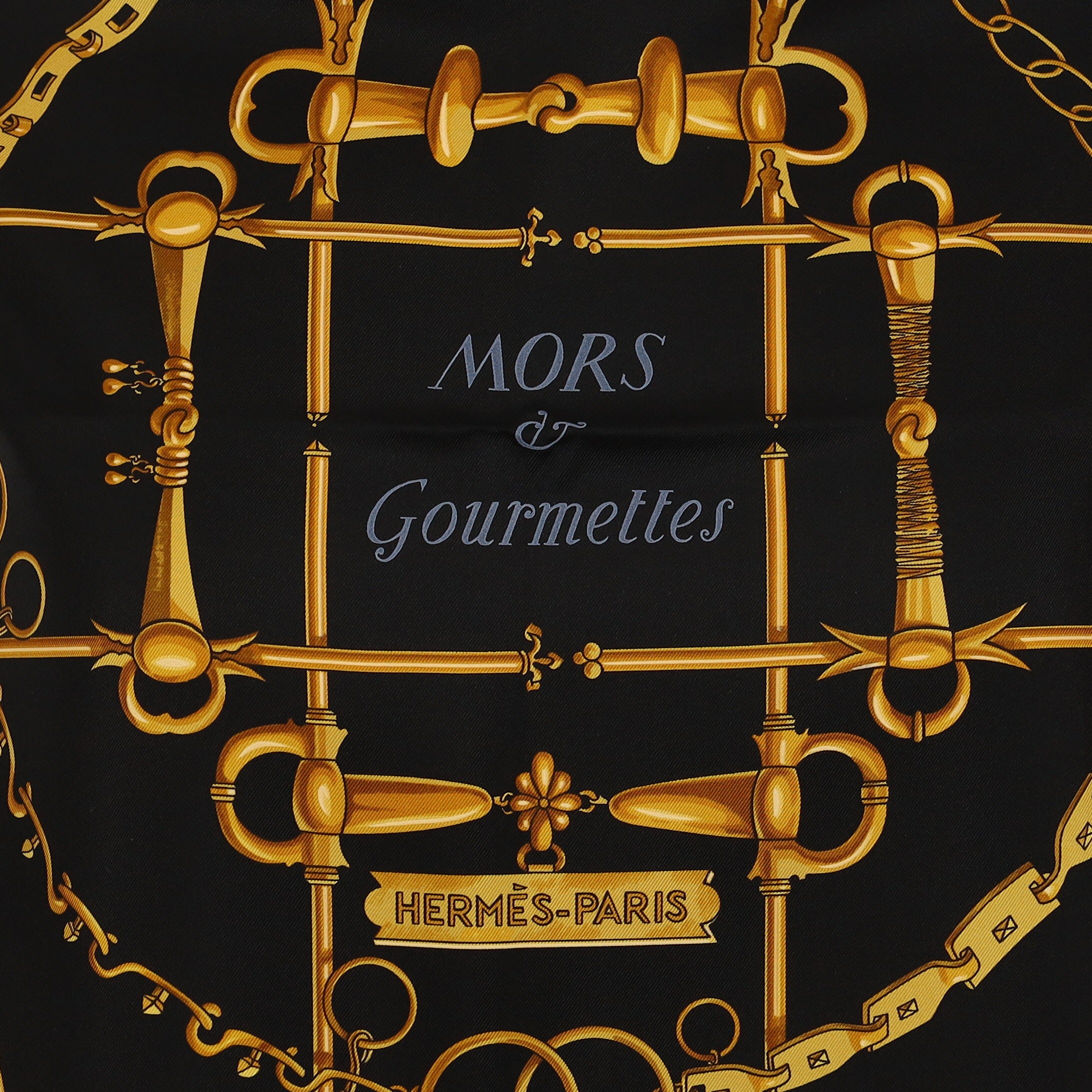 Brand New Boxed Hermès Mors Et Gourmettes Silk Scarf