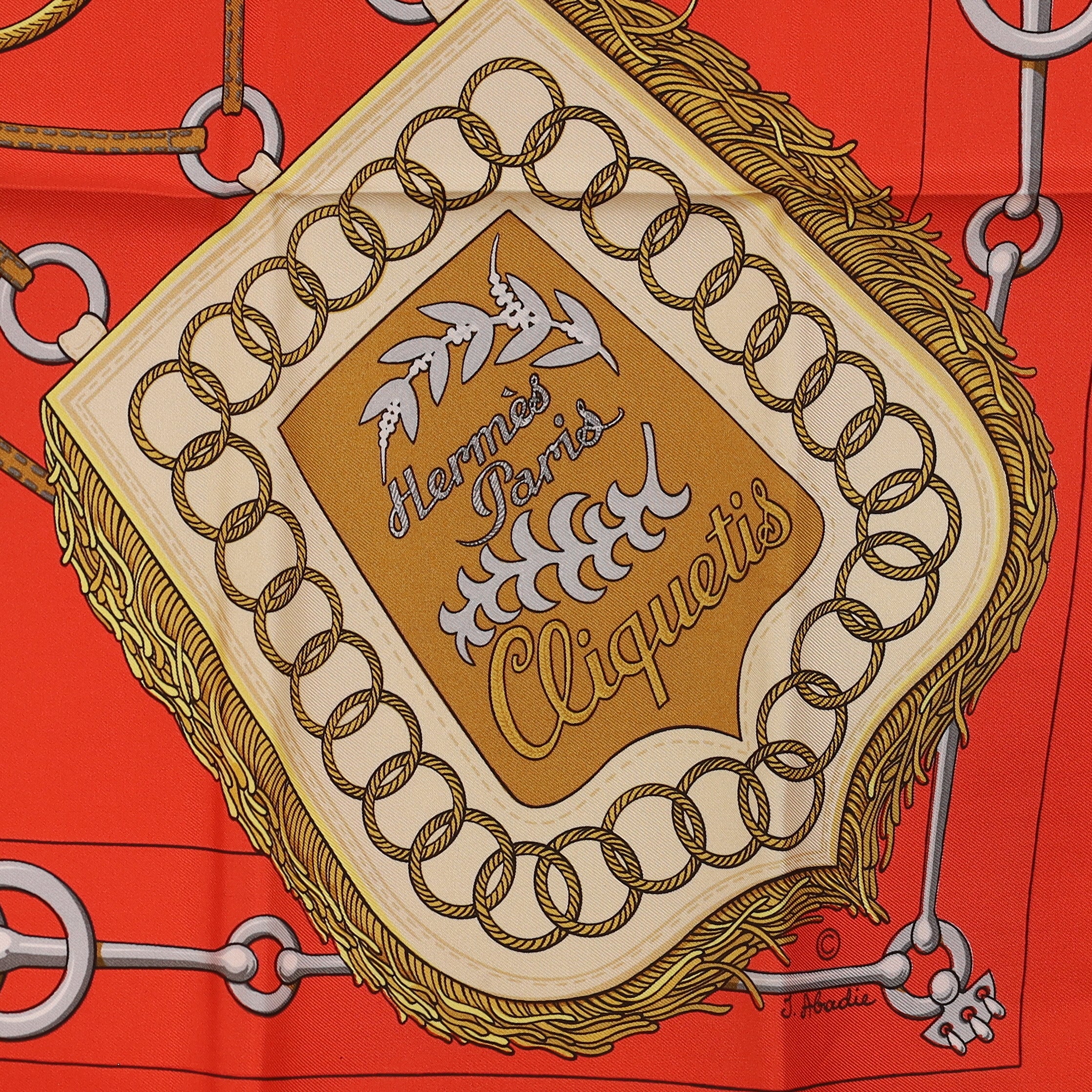 Brand New Boxed Hermès Cliquetis Silk Scarf