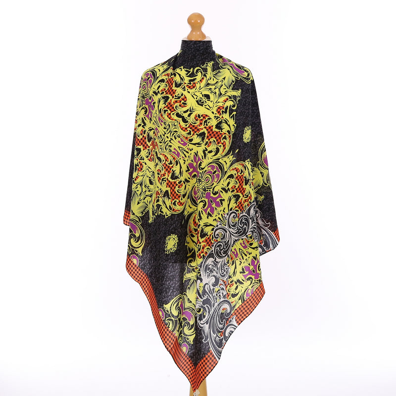 Brand New Charlotte Sparre Modern Baroque Silk Scarf