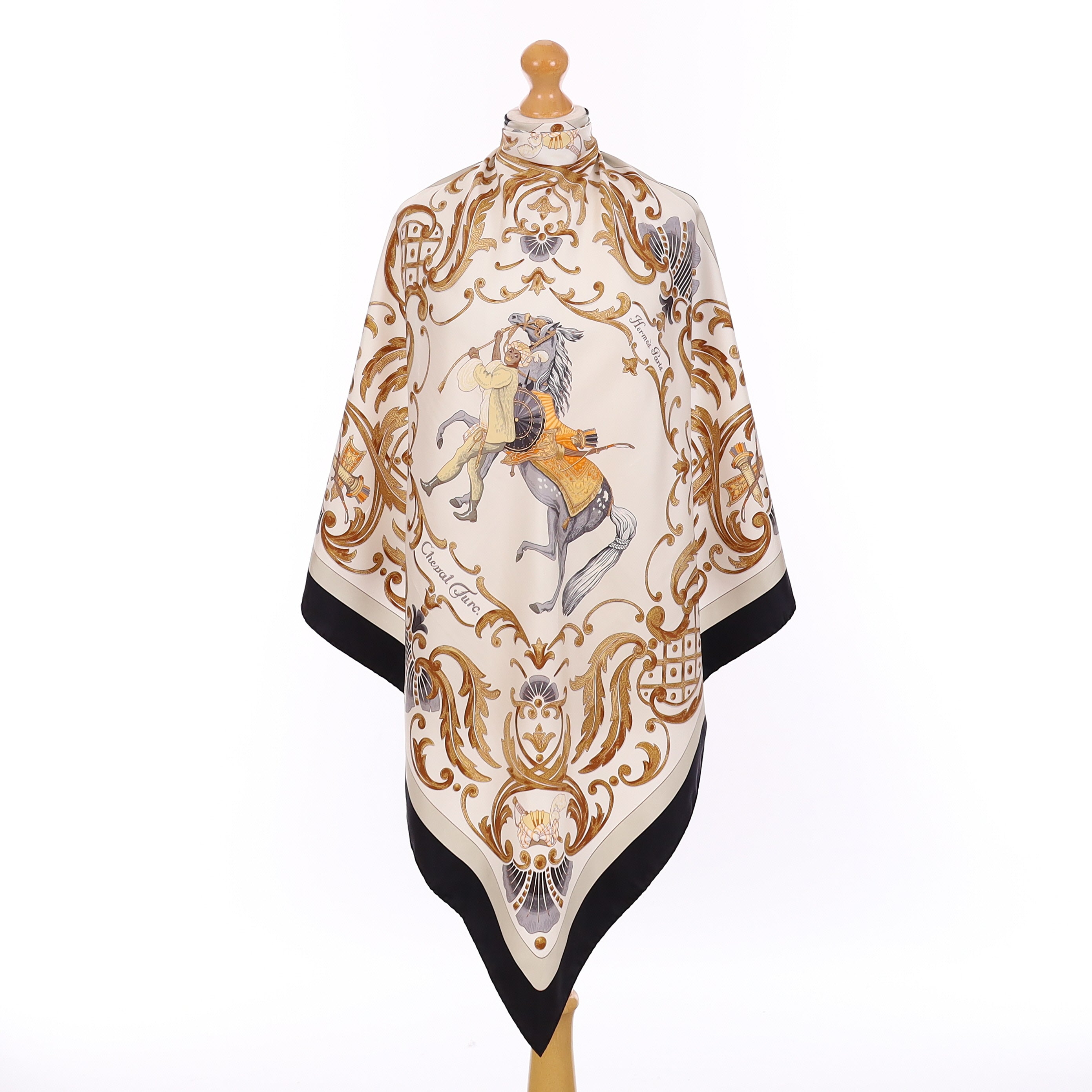 Pristine Boxed Hermès Cheval Turc Silk Scarf