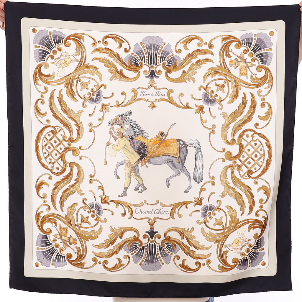 Pristine Boxed Hermès Cheval Turc Silk Scarf