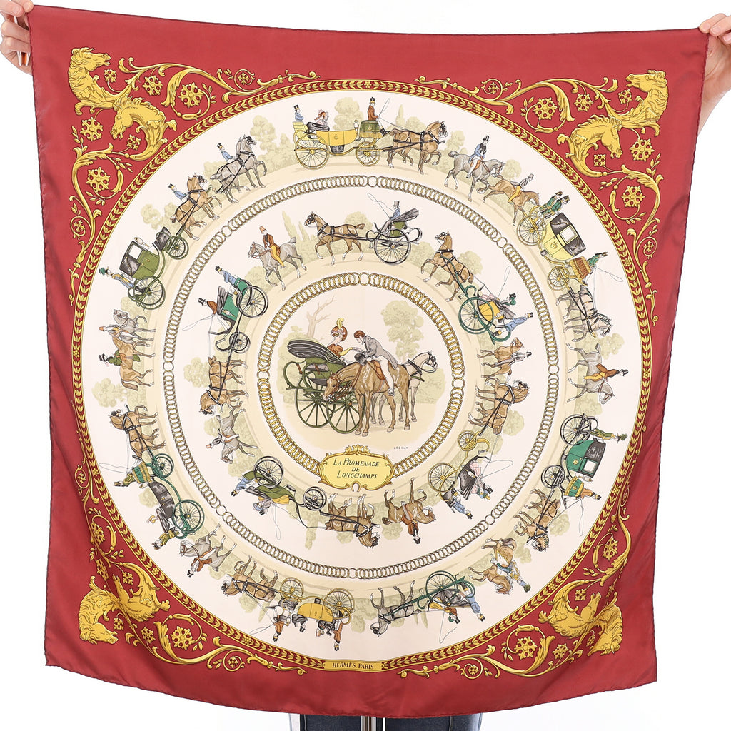 Hermès La Promenade de Longchamps Silk Scarf