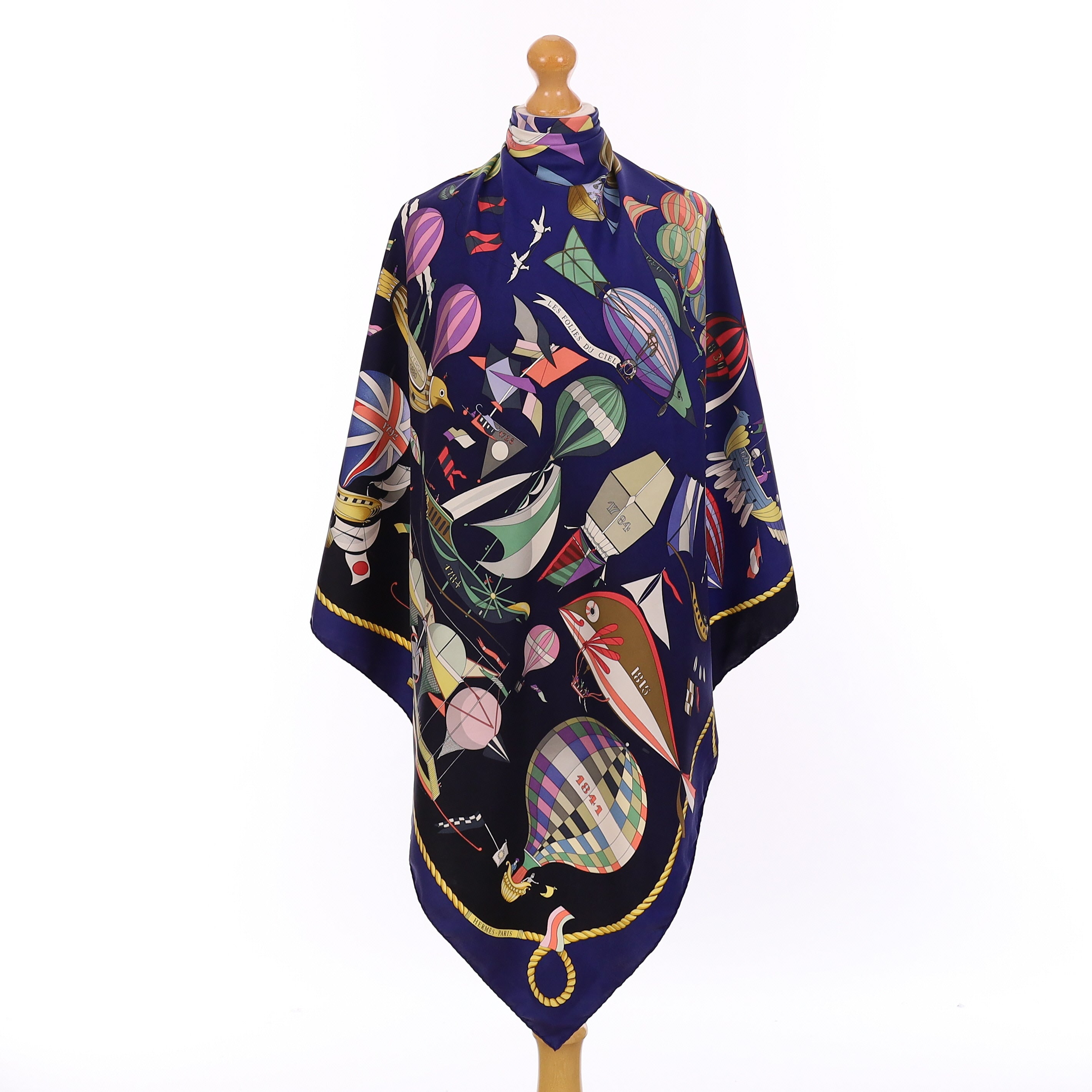 Hermès Folies du Ciel Silk Scarf