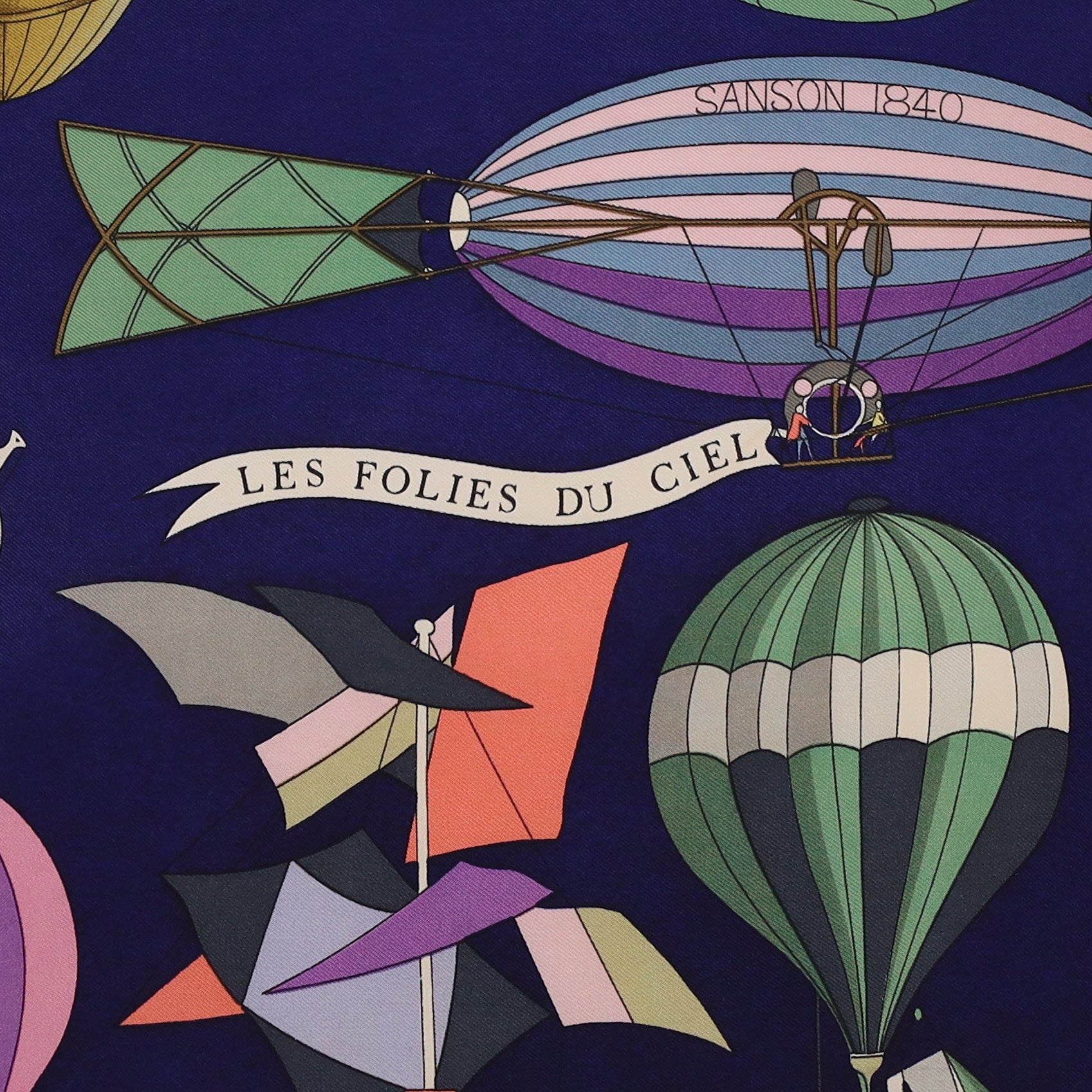 Hermès Folies du Ciel Silk Scarf