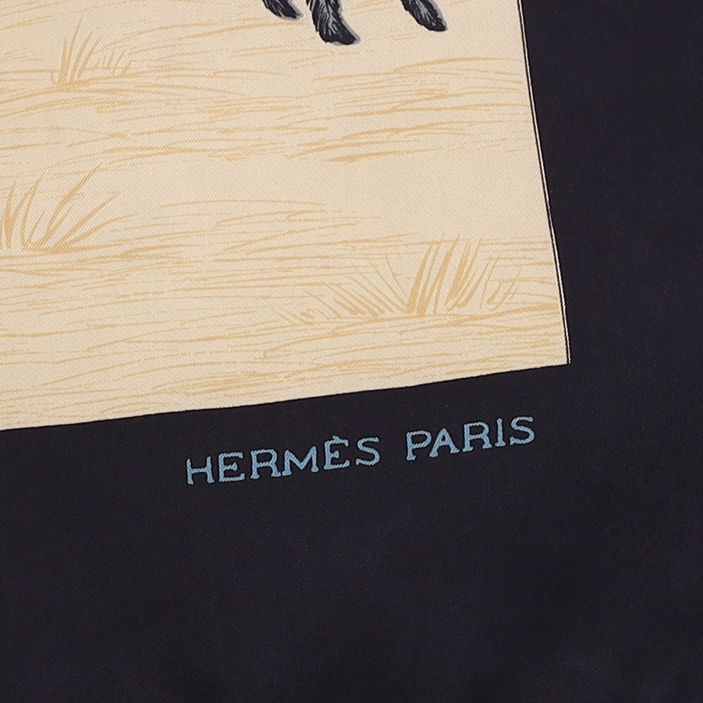 Rare Hermès Les Coqs Silk Scarf