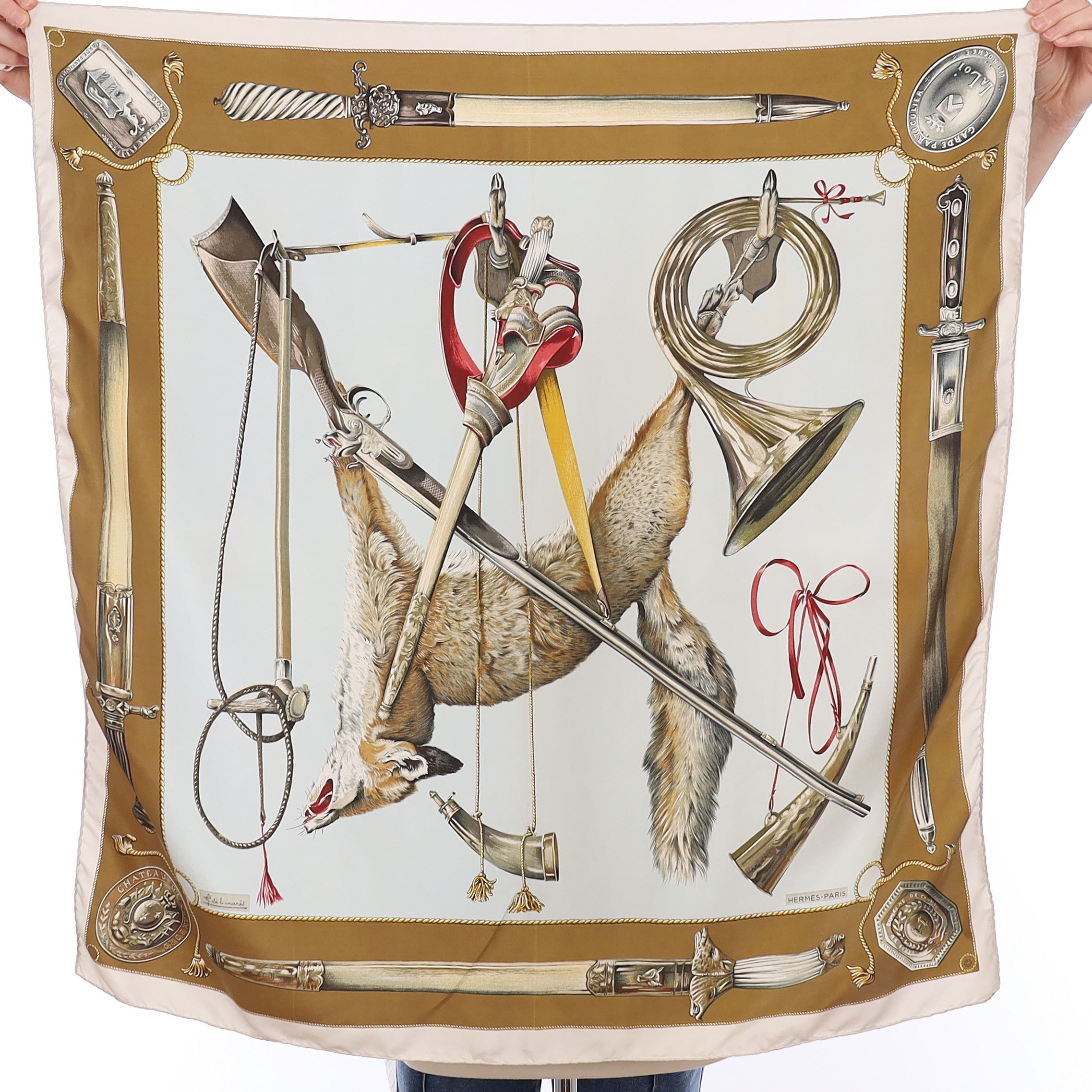 Hermès Le Renard Silk Scarf