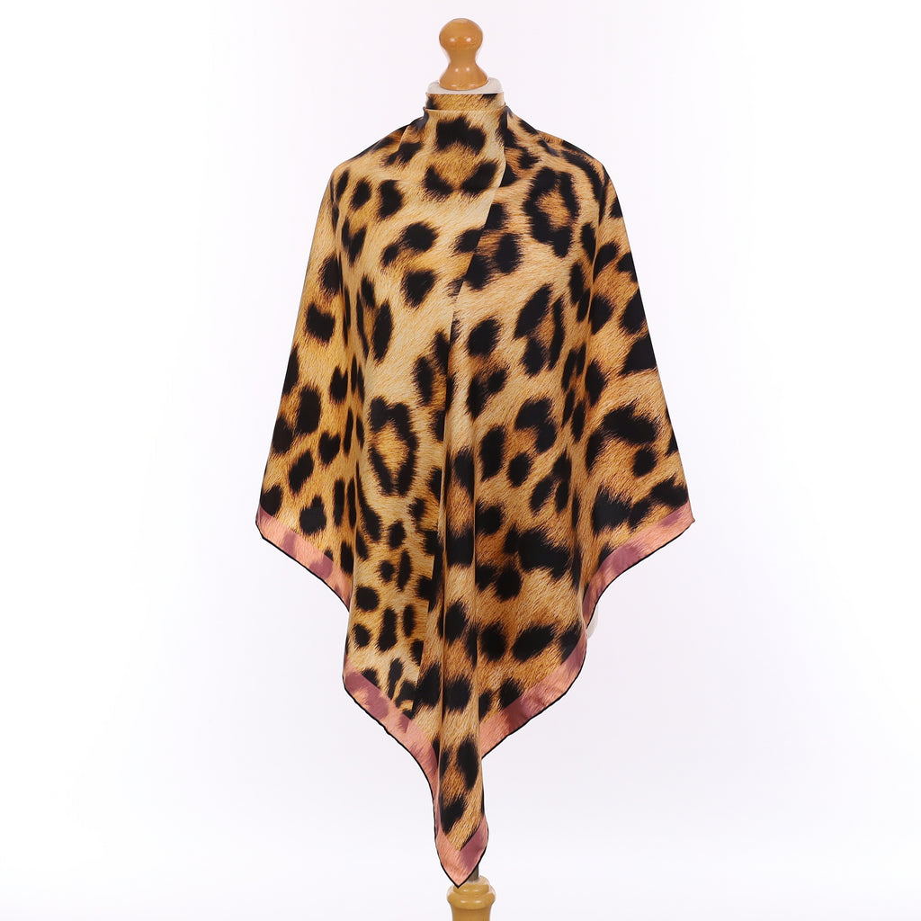 Pristine Jane Carr Animal Print Silk Scarf