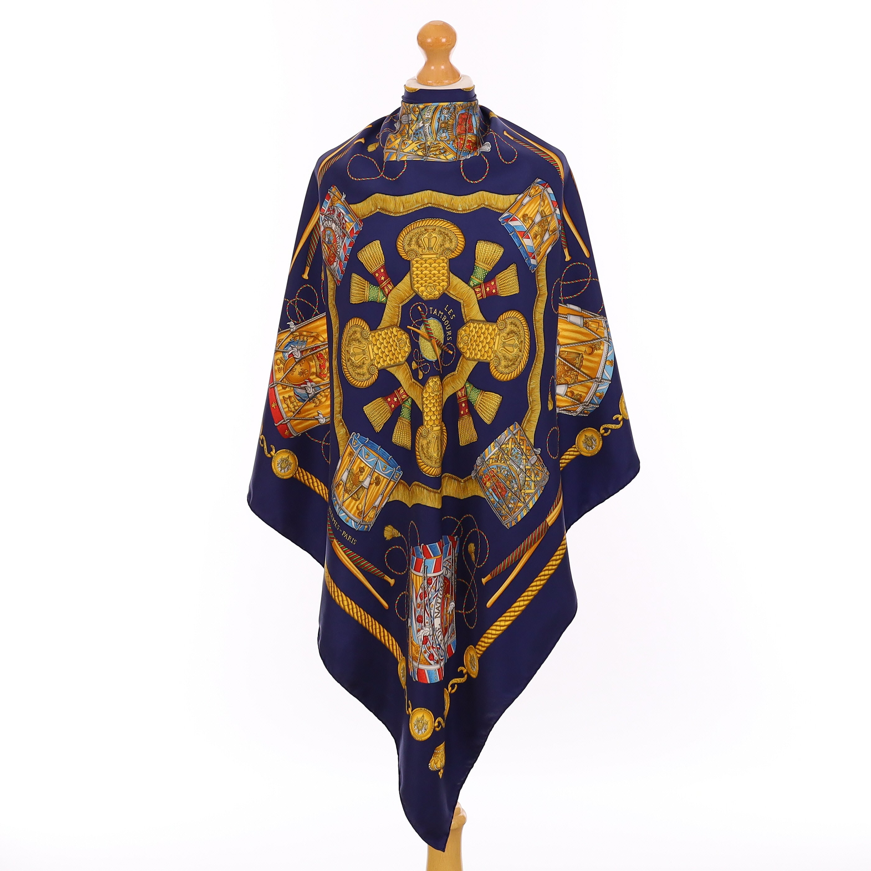 Hermès Les Tambours Silk Scarf