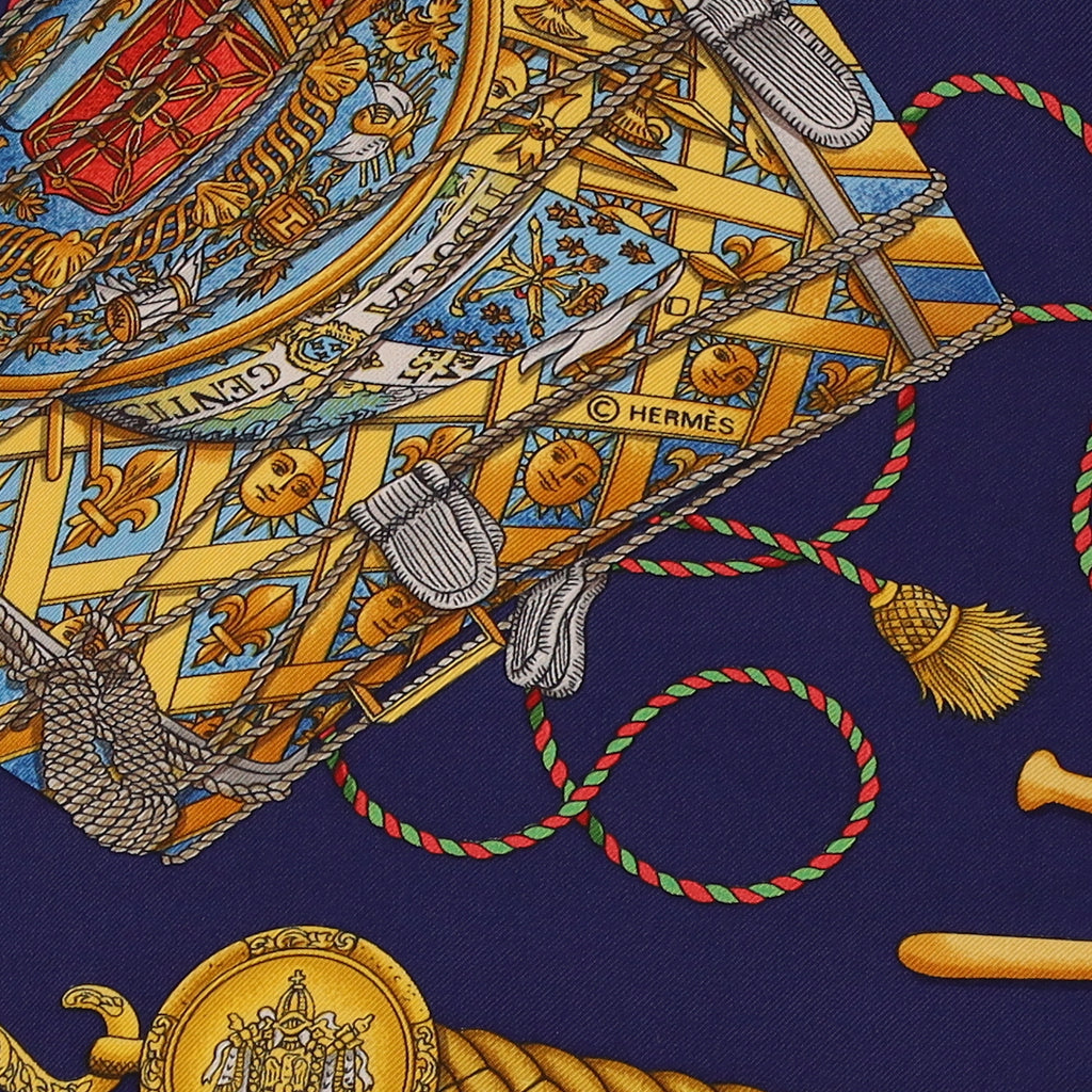 Hermès Les Tambours Silk Scarf