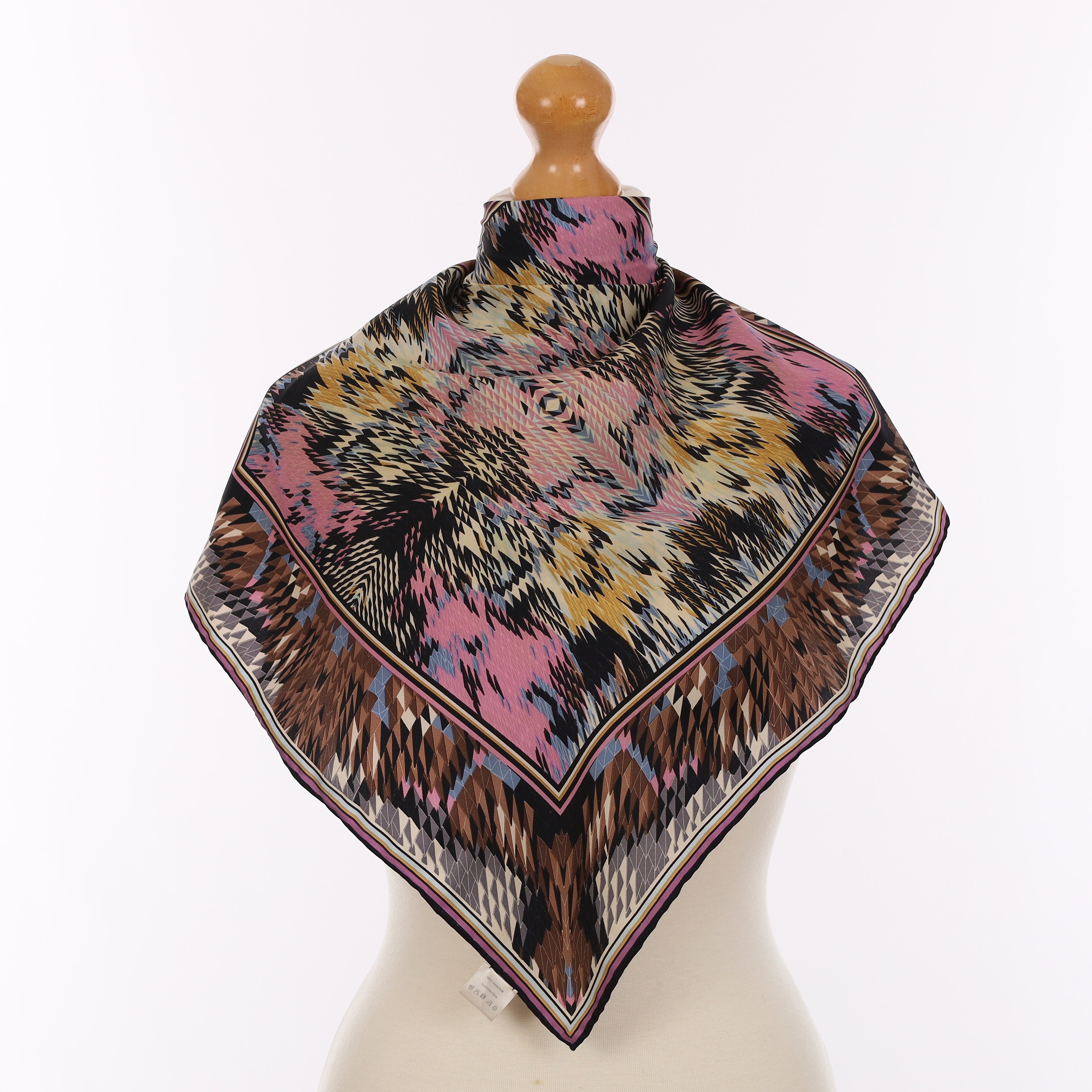 Fraas Kaleidoscope Effect Vintage Silk Scarf