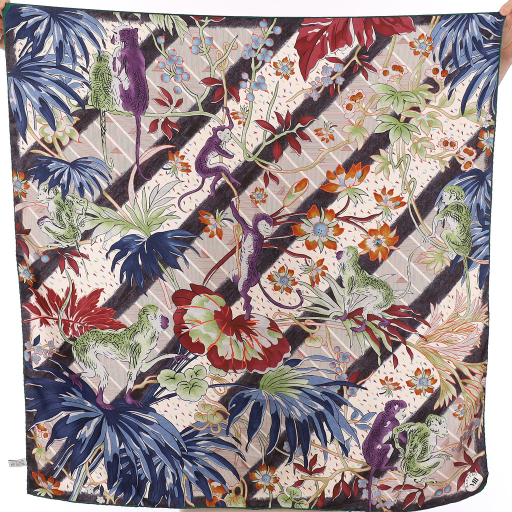 Pristine Mantero Tropical Vintage Silk Scarf