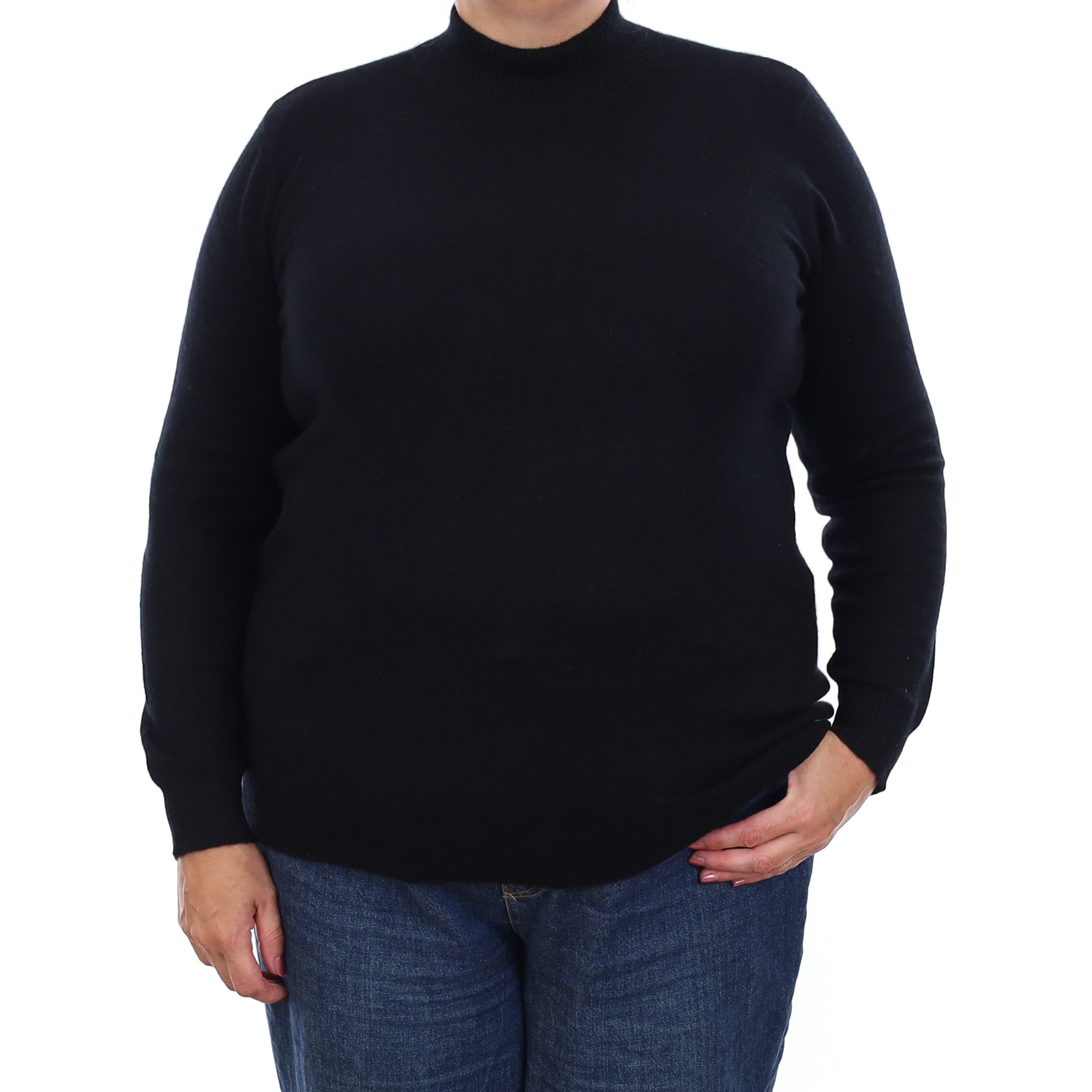 Black Cashmere Turtle Neck Jumper Extra Large