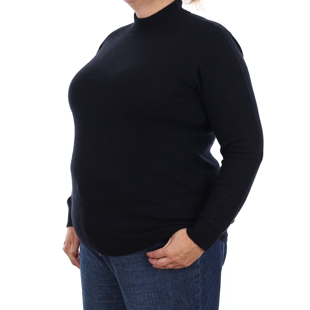 Black Cashmere Turtle Neck Jumper Extra Large