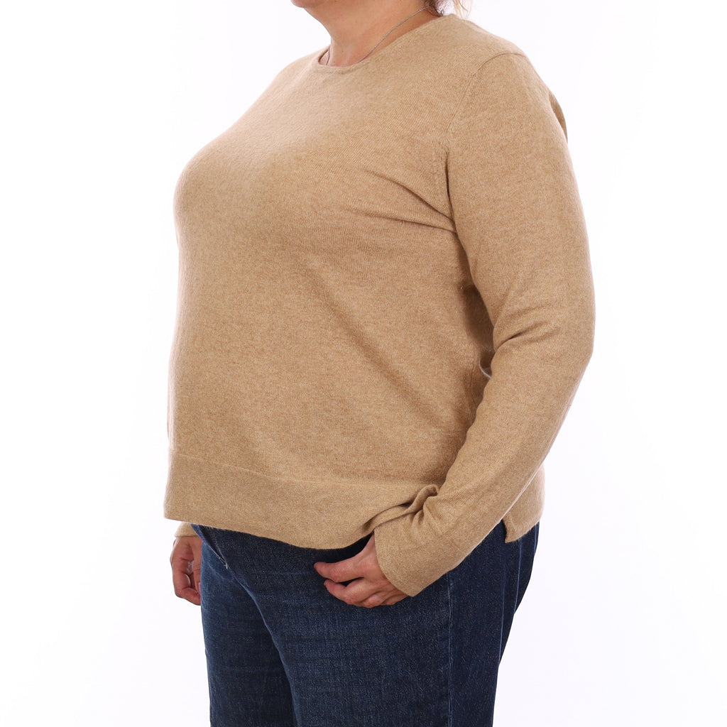 Caramel Brown Cashmere Crew Neck Jumper XXXL