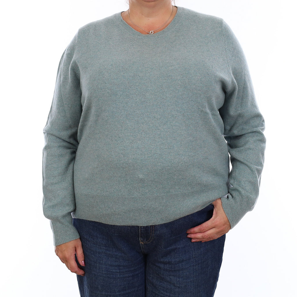 Alpine Green Cashmere Crew Neck Jumper XXL