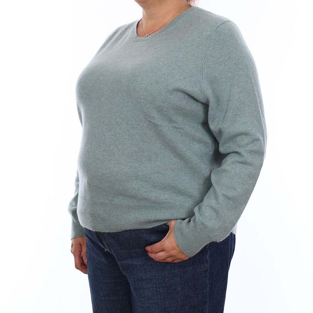 Alpine Green Cashmere Crew Neck Jumper XXL